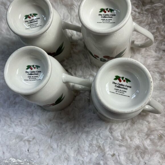 Citation Cades Cove Collection set of 4 Porcelain Mugs - Picture 5 of 9